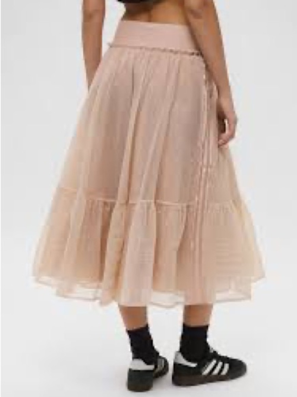 Adidas Original Tulle Tiered Midi Skirt